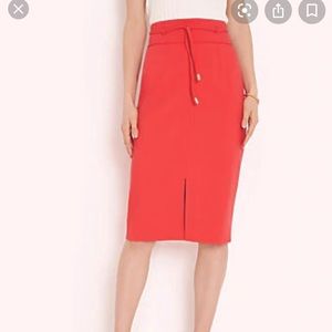 Ann Taylor PETITE KNOTTED TIE WAIST PENCIL SKIRT